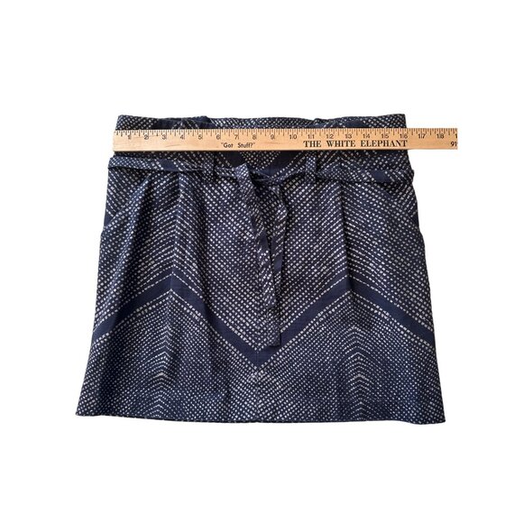 💖Gap Women's Blue & White Patterned Mini Skirt Size 0 Cotton Blend Stylish - Picture 5 of 5